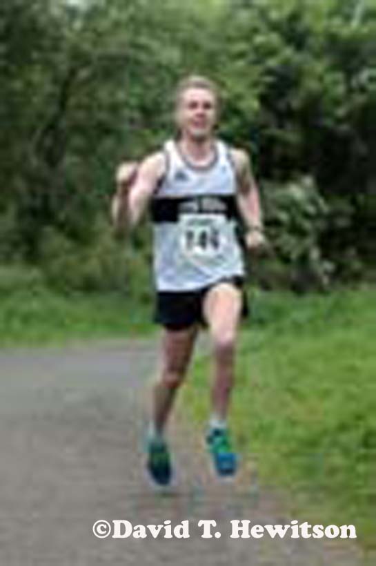 Darryl Davison (Tyne Bridge) finishing 3rd in the George Ogle Memorial Race, Rowlands Gill.